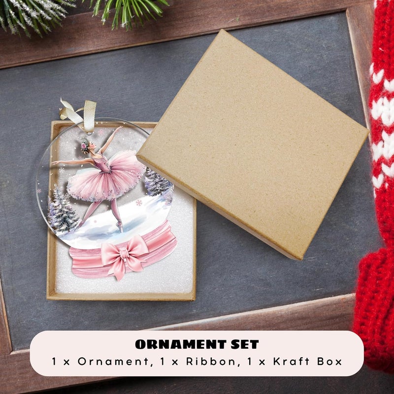 MAPDTWO Ballerina Ornament - Ballerina Ornaments for Christmas Tree - Dance Ornament - Ballet Gifts for Girls, Kids - Ballet Dancer Gifts - Acrylic Christmas Ornament 2025 - Image 3